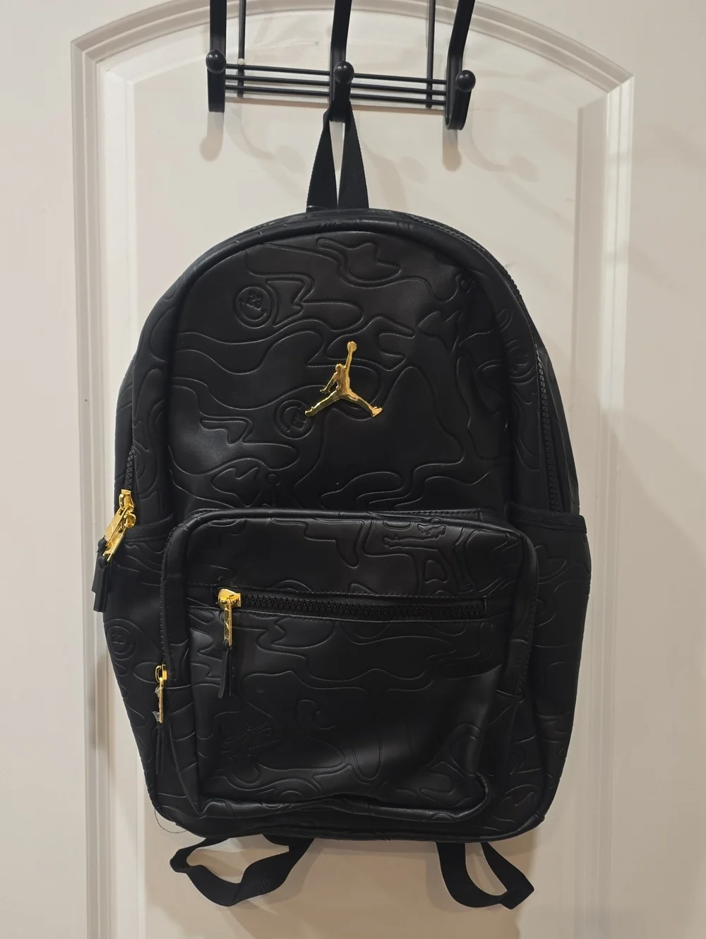 Jordan Topographic Borough Backpack- Black/Gold